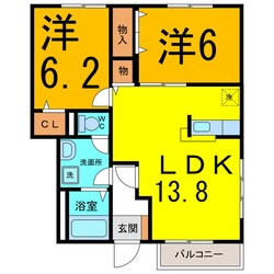 ウイング宮津　Ｂの物件間取画像